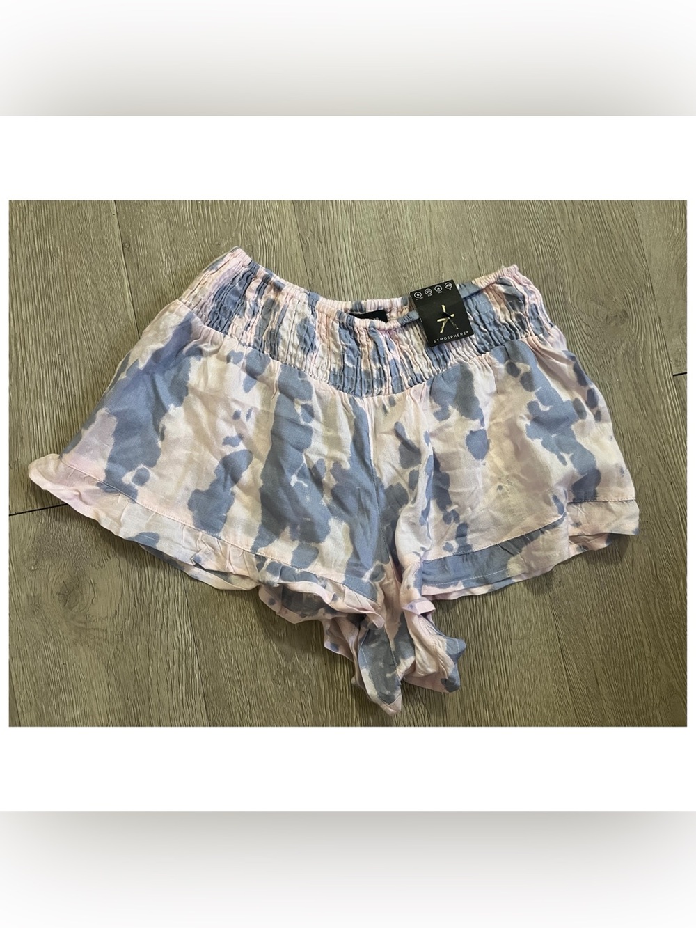 Atmosphere Pink & Blue Tie-Dye Elastic Waist Women’s Shorts size 4 / small